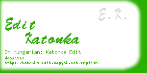 edit katonka business card